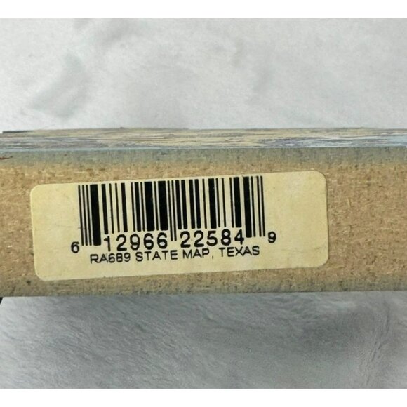 The Cats Meow Texas State Map Wooden Decor 2002 Shelf Sitter - Picture 2 of 7